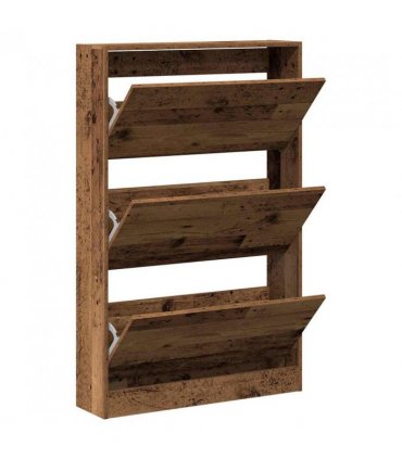 vidaXL Shoe Cabinet Old Wood 80 x 21 x 125.5 cm Engineered Wood