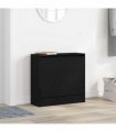 vidaXL Shoe Cabinet Black Oak 60 x 21 x 57 cm Engineered Wood