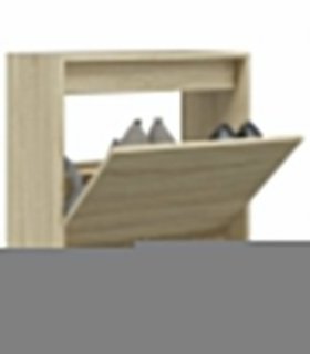vidaXL Shoe Cabinet Sonoma Oak 60x34x63.5 cm Engineered Wood — Size: 60 x 34 x 63.5 cm