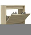 vidaXL Shoe Cabinet Sonoma Oak 60x34x63.5 cm Engineered Wood — Size: 60 x 34 x 63.5 cm