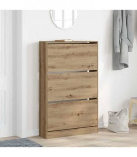 vidaXL Shoe Cabinet Artisan Oak 80 x 21 x 125.5 cm Engineered Wood