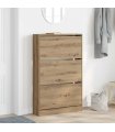 vidaXL Shoe Cabinet Artisan Oak 80 x 21 x 125.5 cm Engineered Wood