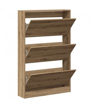 vidaXL Shoe Cabinet Artisan Oak 80 x 21 x 125.5 cm Engineered Wood