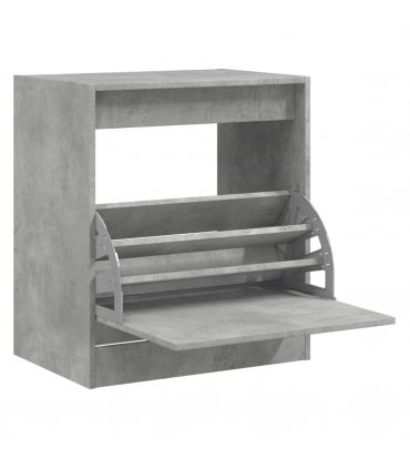 vidaXL Shoe Cabinet Concrete Grey 60x42x69 cm Engineered Wood — Size: 60 x 42 x 69 cm
