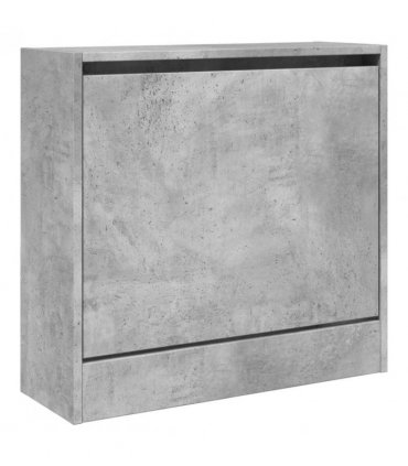 vidaXL Shoe Cabinet Concrete Grey 60x21x57 cm Engineered Wood — Size: 60 x 21 x 57 cm