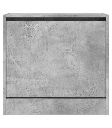 vidaXL Shoe Cabinet Concrete Grey 60x21x57 cm Engineered Wood — Size: 60 x 21 x 57 cm