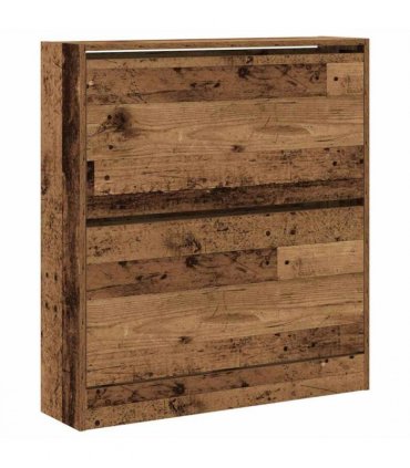 vidaXL Shoe Cabinet Old Wood 80 x 21 x 87.5 cm Engineered Wood