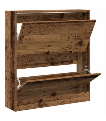 vidaXL Shoe Cabinet Old Wood 80 x 21 x 87.5 cm Engineered Wood