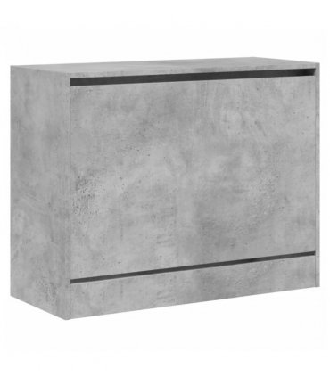 vidaXL Shoe Cabinet Concrete Grey 80x34x63 cm Engineered Wood — Size: 80 x 34 x 63 cm