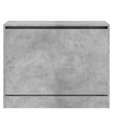 vidaXL Shoe Cabinet Concrete Grey 80x34x63 cm Engineered Wood — Size: 80 x 34 x 63 cm