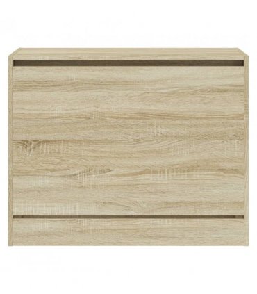 vidaXL Shoe Cabinet Sonoma Oak 80x34x63 cm Engineered Wood — Size: 80 x 34 x 63 cm