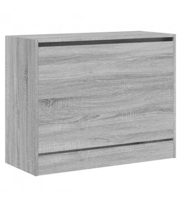 vidaXL Shoe Cabinet Grey Sonoma 80x34x63 cm Engineered Wood — Size: 80 x 34 x 63 cm