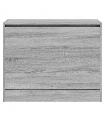 vidaXL Shoe Cabinet Grey Sonoma 80x34x63 cm Engineered Wood — Size: 80 x 34 x 63 cm