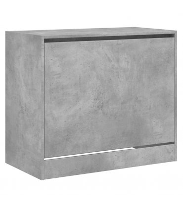 vidaXL Shoe Cabinet Concrete Grey 80x42x69 cm Engineered Wood — Size: 80 x 42 x 69 cm