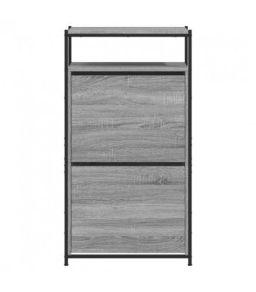 vidaXL Shoe Cabinet Grey Sonoma 60x34x112 Engineered Wood