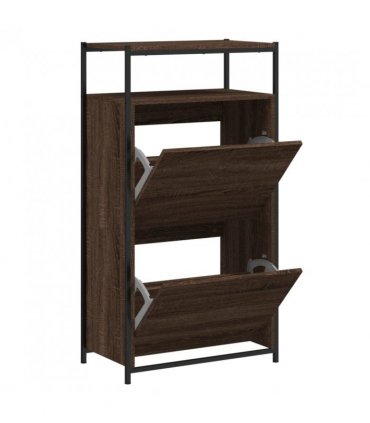 vidaXL Shoe Cabinet Brown Oak 60x34x112 Engineered Wood