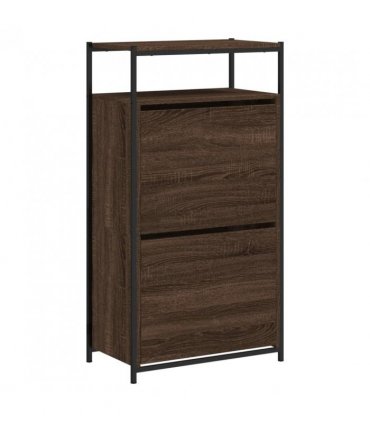 vidaXL Shoe Cabinet Brown Oak 60x34x112 Engineered Wood