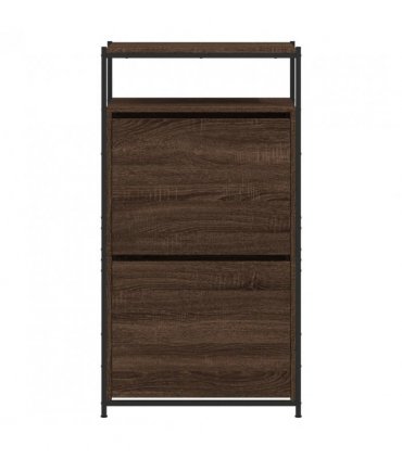 vidaXL Shoe Cabinet Brown Oak 60x34x112 Engineered Wood