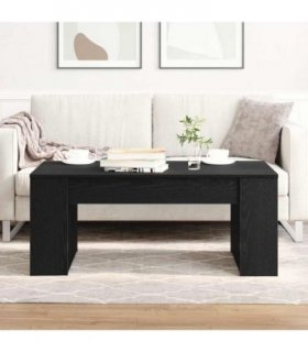 vidaXL Coffee Table Black Oak 102 x 55 x 42 cm Engineered Wood