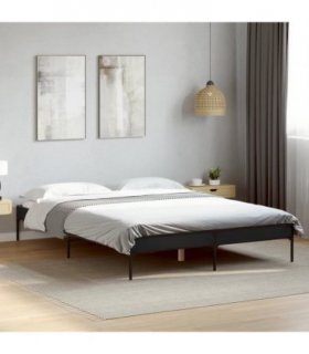 vidaXL Bed Frame without Mattress Black 120x200 cm — Size: 120 x 200 cm — V0672048865