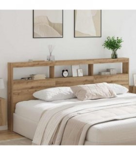 vidaXL Headboard Artisan Oak 220 x 17 x 102 cm Engineered Wood
