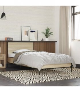 vidaXL Bed Frame without Mattress Sonoma Oak 90x200 cm — Size: 90 x 200 cm — V0672049392