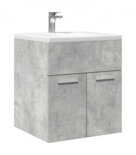 vidaXL Bathroom Sink Cabinet Concrete Grey 41x38.5x46 cm Engineered Wood — Size: 41 x 38.5 x 46 cm