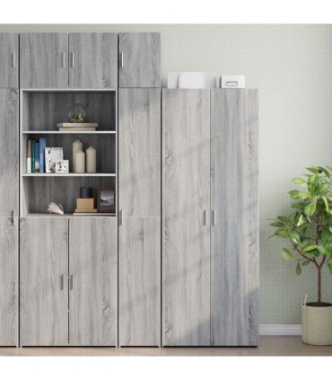 vidaXL Wall Cabinet Grey Sonoma 30x42.5x40 cm Engineered Wood