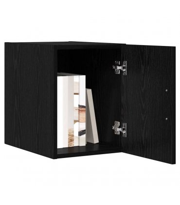vidaXL Wall-Mounted Cabinet Wall-mounted Black Oak 30 x 42.5 x 39.5 cm
