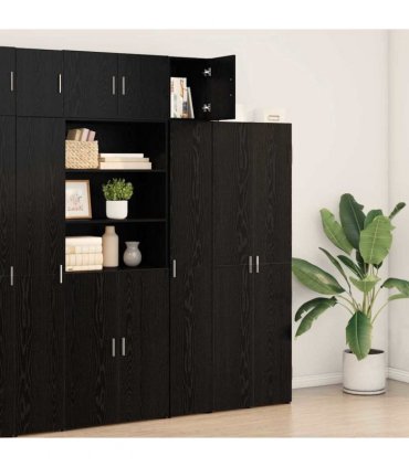 vidaXL Wall-Mounted Cabinet Wall-mounted Black Oak 30 x 42.5 x 39.5 cm