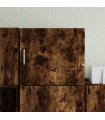 vidaXL Wall Cabinet Smoked Oak 45x42.5x40 cm Engineered Wood