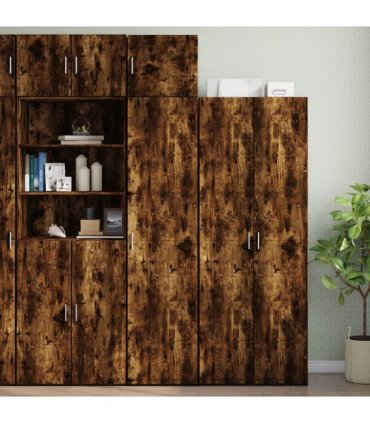 vidaXL Wall Cabinet Smoked Oak 45x42.5x40 cm Engineered Wood