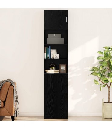 vidaXL Wall Cabinet Black oak 50 x 42.5 x 40 cm Engineered wood