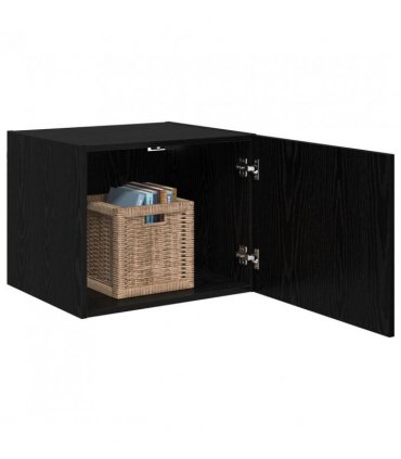 vidaXL Wall Cabinet Black oak 50 x 42.5 x 40 cm Engineered wood