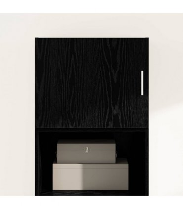 vidaXL Wall Cabinet Black oak 50 x 42.5 x 40 cm Engineered wood