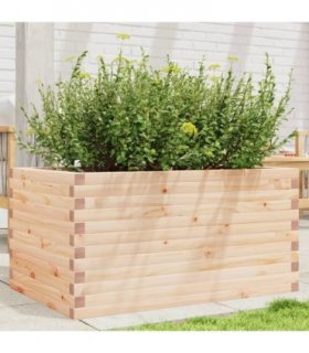 vidaXL Garden Planter 90x60x45.5 cm Solid Wood Pine — Colour: natural pine, Size: 90 x 60 x 45.5 cm