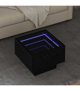 vidaXL Coffee Table Black oak 40 x 40 x 30 cm Engineered wood — V0672050445