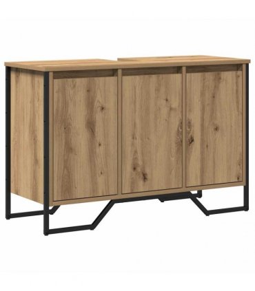 vidaXL Bathroom Sink Cabinet with Storage Artisan Oak 91 x 35 x 60 cm