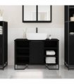 vidaXL Bathroom Sink Cabinet Black Oak 91 x 35 x 60 cm Engineered wood — V0672050773
