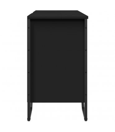 vidaXL Bathroom Sink Cabinet Black 91x35x60 cm Engineered Wood