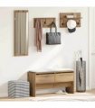 vidaXL Hallway Furniture Set 4 pcs Artisian Oak Engineered Wood — Colour: Black oak