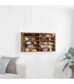 vidaXL Display Cabinet Old Wood 100 x 8.5 x 50 cm Engineered Wood