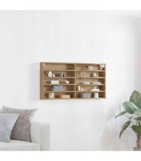 vidaXL Display Cabinet Artisan Oak 100 x 8.5 x 50 cm Engineered Wood