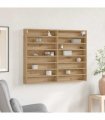 vidaXL Display Cabinet Artisan Oak 100 x 8.5 x 75 cm Engineered Wood