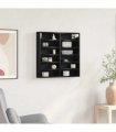 vidaXL Display Cabinet Black Oak 60 x 8.5 x 58 cm Engineered Wood