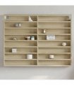 vidaXL Vitrine Cabinet Sonoma Oak 100x8.5x75 cm Engineered Wood — Size: 100 x 8.5 x 75 cm