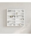 vidaXL Vitrine Cabinet White 60x8.5x58 cm Engineered Wood — Size: 60 x 8.5 x 58 cm