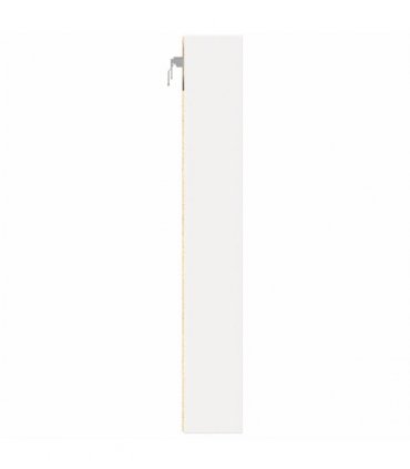vidaXL Vitrine Cabinet White 60x8.5x58 cm Engineered Wood — Size: 60 x 8.5 x 58 cm