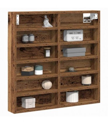 vidaXL Display Cabinet Old Wood 60 x 8.5 x 58 cm Engineered Wood