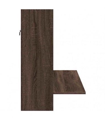 vidaXL Wall-Mounted Desk Brown Oak 105x48x75 cm Engineered Wood